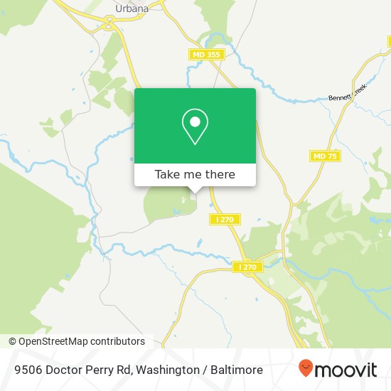 Mapa de 9506 Doctor Perry Rd, Ijamsville, MD 21754