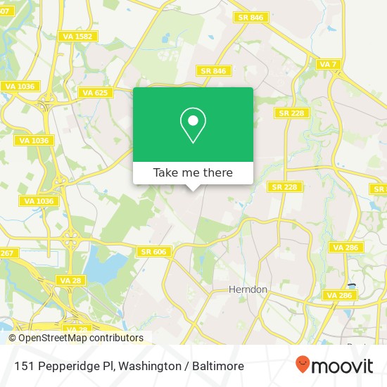 151 Pepperidge Pl, Sterling, VA 20164 map
