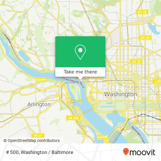 Mapa de # 500, 3000 K St NW # 500, Washington, DC 20007, USA