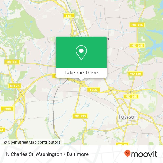 Mapa de N Charles St, Lutherville Timonium, MD 21093