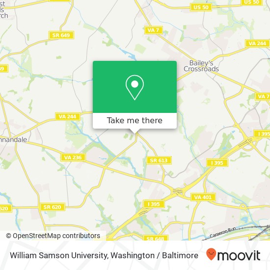 William Samson University, 6401 Lincolnia Rd map