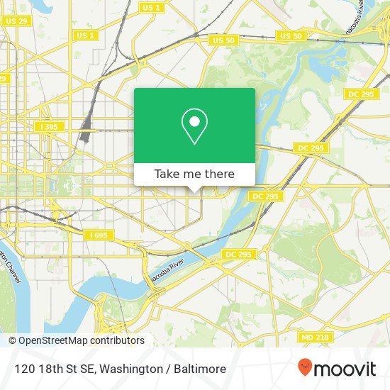 Mapa de 120 18th St SE, Washington, DC 20003