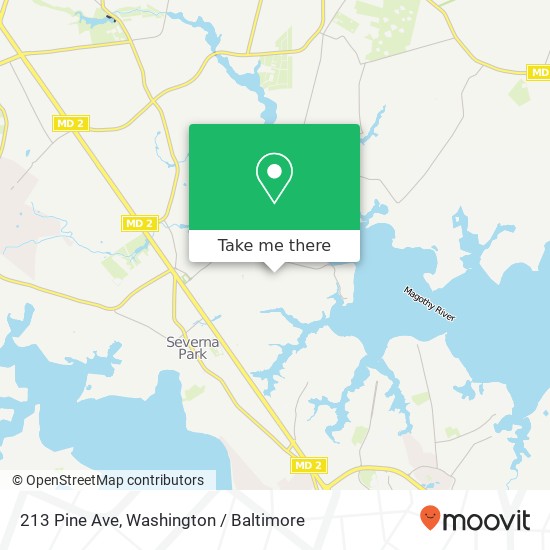 Mapa de 213 Pine Ave, Severna Park, MD 21146