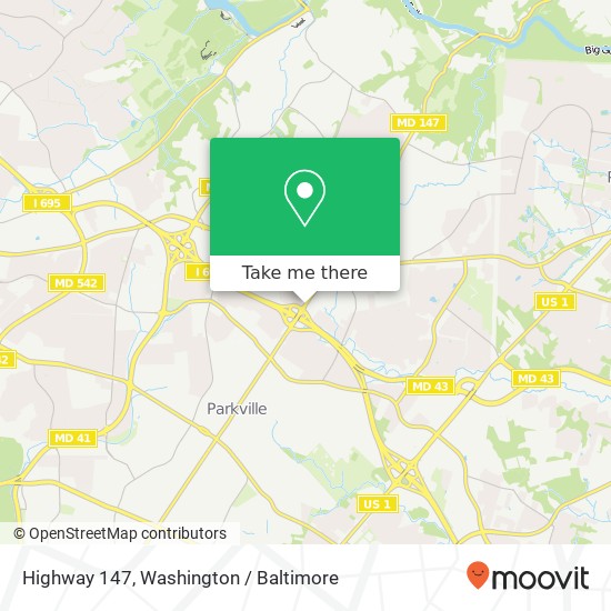 Highway 147, Parkville, MD 21234 map