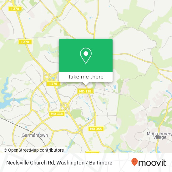 Mapa de Neelsville Church Rd, Germantown, MD 20876