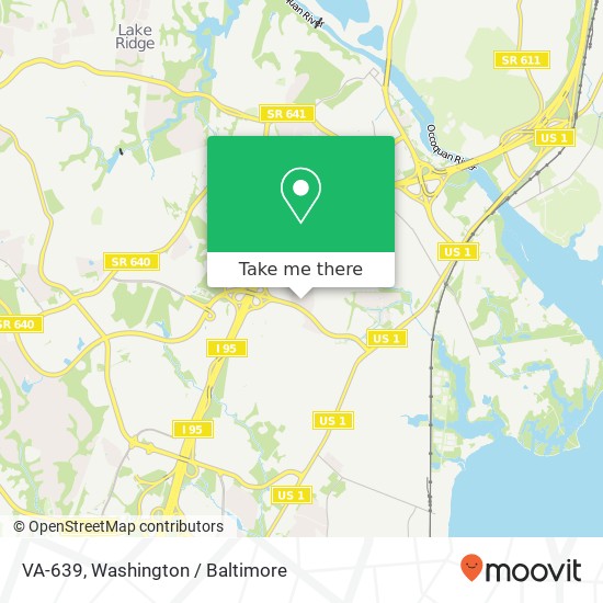 Mapa de VA-639, Woodbridge, VA 22191