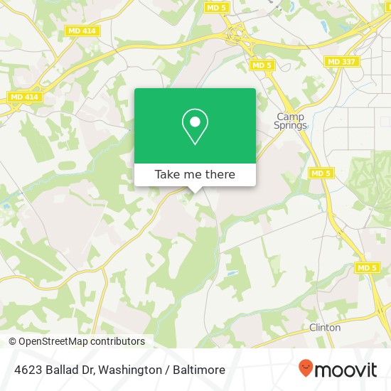 Mapa de 4623 Ballad Dr, Fort Washington, MD 20744