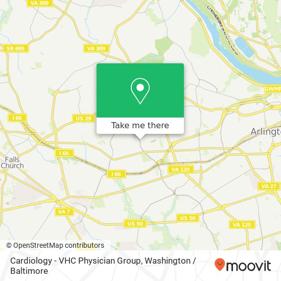 Cardiology - VHC Physician Group, 1625 N George Mason Dr map