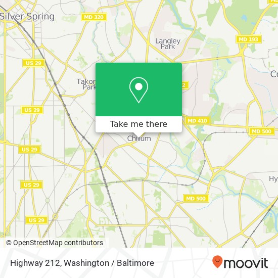 Mapa de Highway 212, Hyattsville, MD 20782