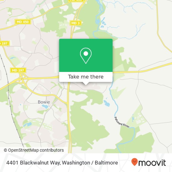 Mapa de 4401 Blackwalnut Way, Bowie, MD 20716