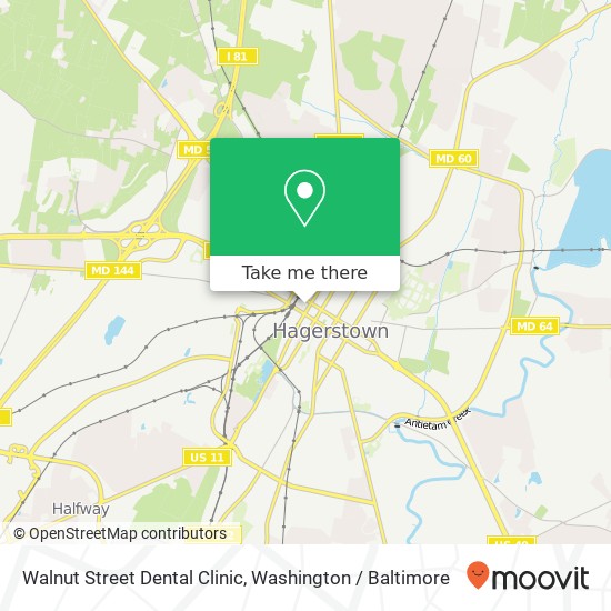 Mapa de Walnut Street Dental Clinic, 24 N Walnut St