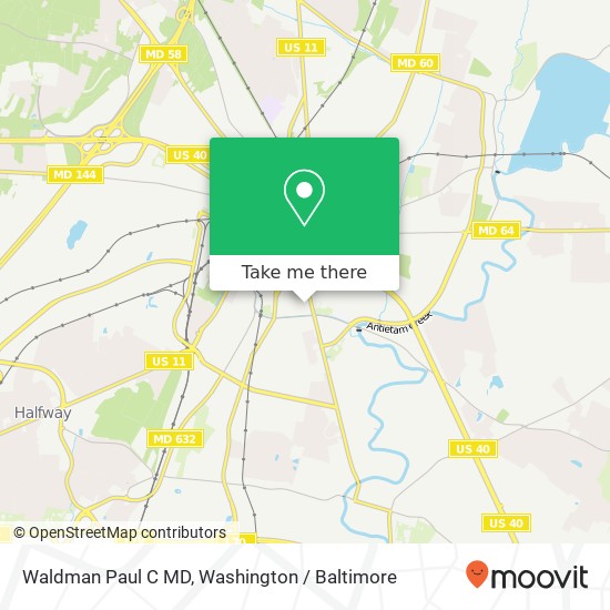 Mapa de Waldman Paul C MD, 354 Mill St