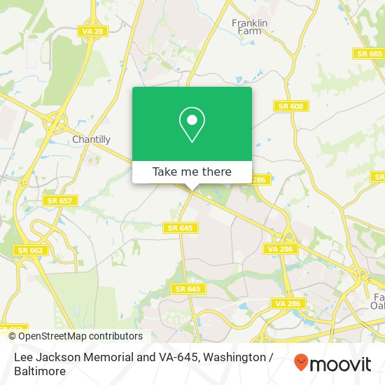 Lee Jackson Memorial and VA-645, Chantilly, VA 20151 map