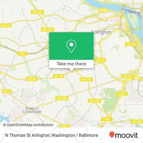 Mapa de N Thomas St Arlington, Arlington, VA 22203