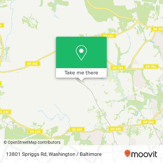 Mapa de 13801 Spriggs Rd, Manassas, VA 20112