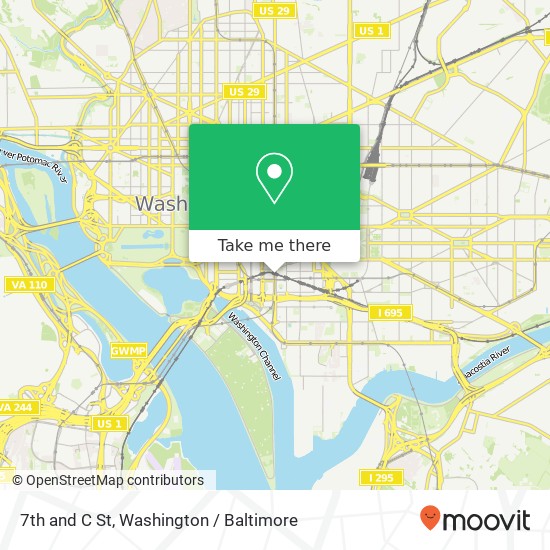 7th and C St, Washington (DC), DC 20024 map