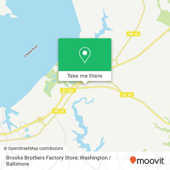 Mapa de Brooks Brothers Factory Store, 307 Outlet Center Dr