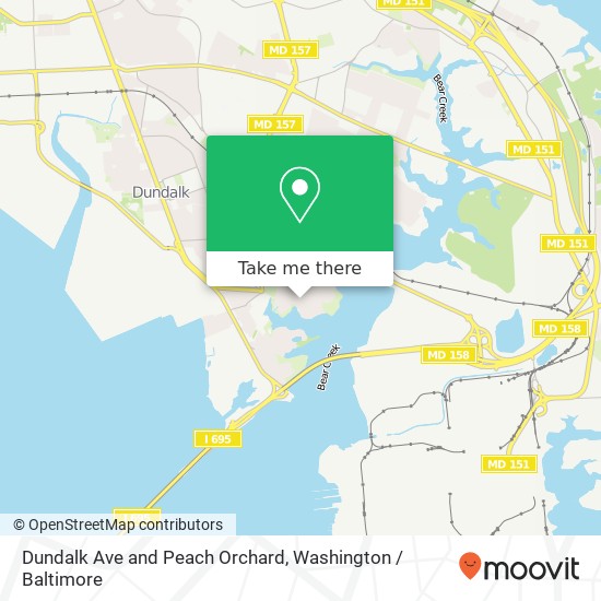 Mapa de Dundalk Ave and Peach Orchard, Dundalk, MD 21222