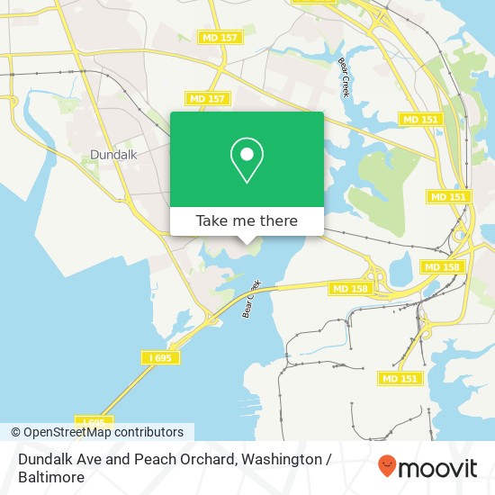 Mapa de Dundalk Ave and Peach Orchard, Dundalk, MD 21222