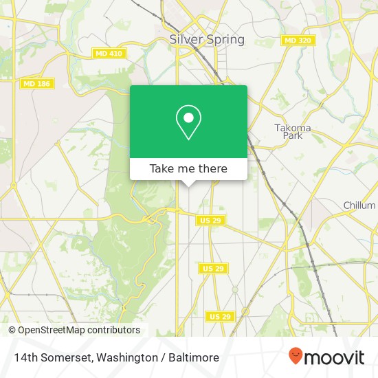 Mapa de 14th Somerset, Washington, DC 20011