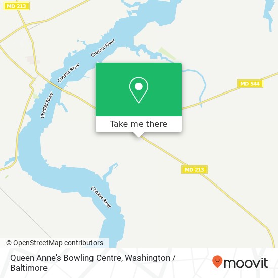 Queen Anne's Bowling Centre map