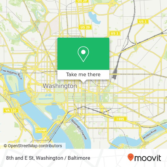 8th and E St, Washington, DC 20004 map