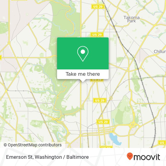 Mapa de Emerson St, Washington, DC 20011