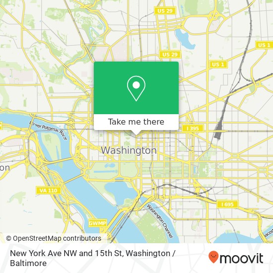 New York Ave NW and 15th St, Washington, DC 20005 map