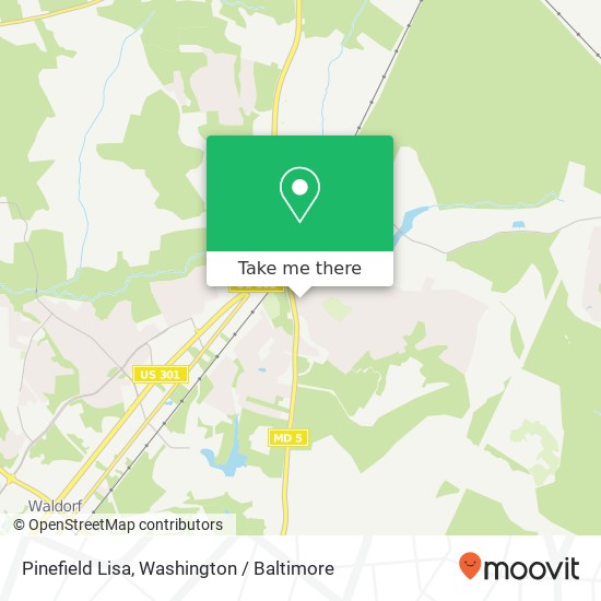 Mapa de Pinefield Lisa, Waldorf, MD 20601