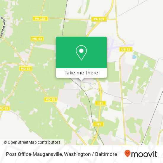 Mapa de Post Office-Maugansville, 13809 Maugansville Rd
