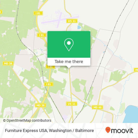 Mapa de Furniture Express USA, 13402 Pennsylvania Ave