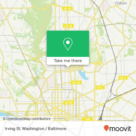 Irving St, Washington, DC 20010 map