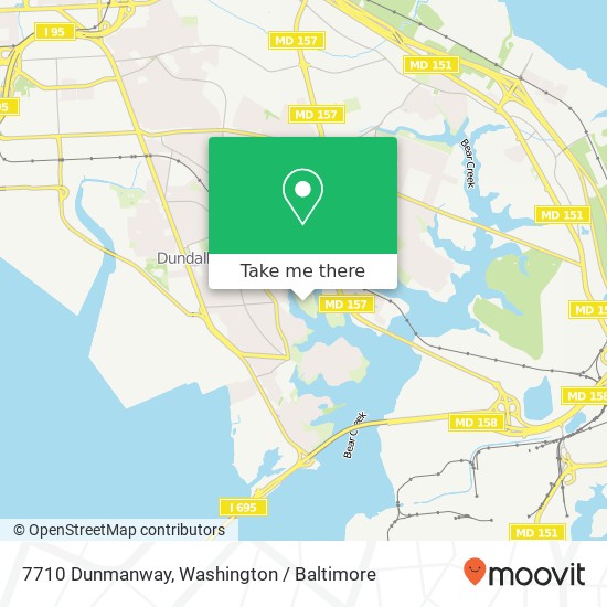 Mapa de 7710 Dunmanway, 7710 Dunmanway, Dundalk, MD 21222, USA