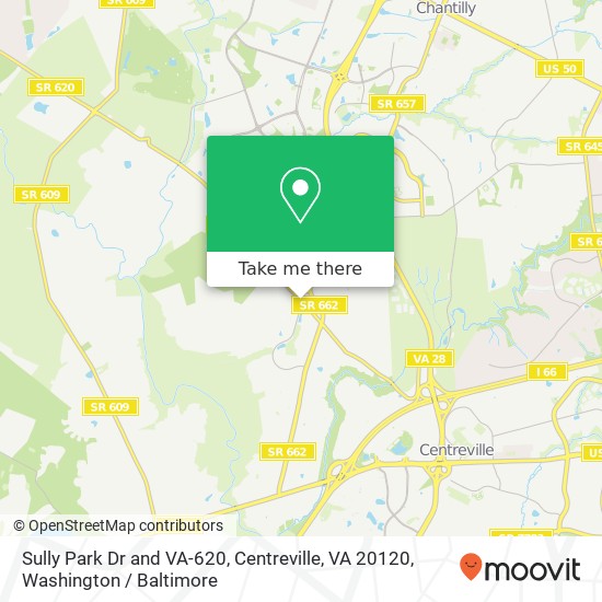 Sully Park Dr and VA-620, Centreville, VA 20120 map