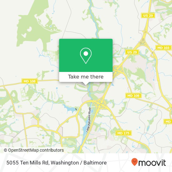 Mapa de 5055 Ten Mills Rd, Columbia, MD 21044