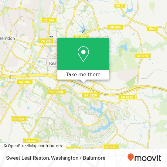 Mapa de Sweet Leaf Reston, Metro Center Dr