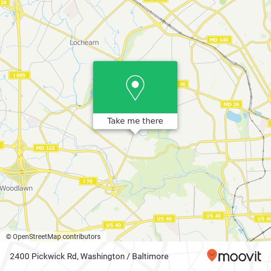Mapa de 2400 Pickwick Rd, Gwynn Oak, MD 21207