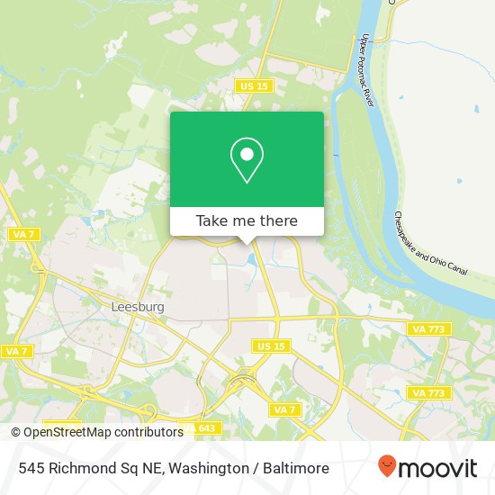 Mapa de 545 Richmond Sq NE, Leesburg, VA 20176