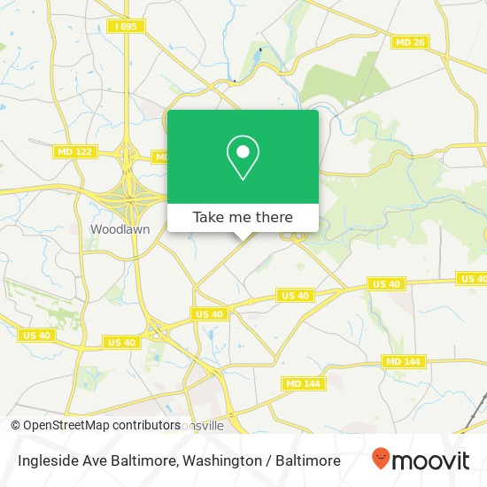 Mapa de Ingleside Ave Baltimore, Gwynn Oak (BALTIMORE), MD 21207