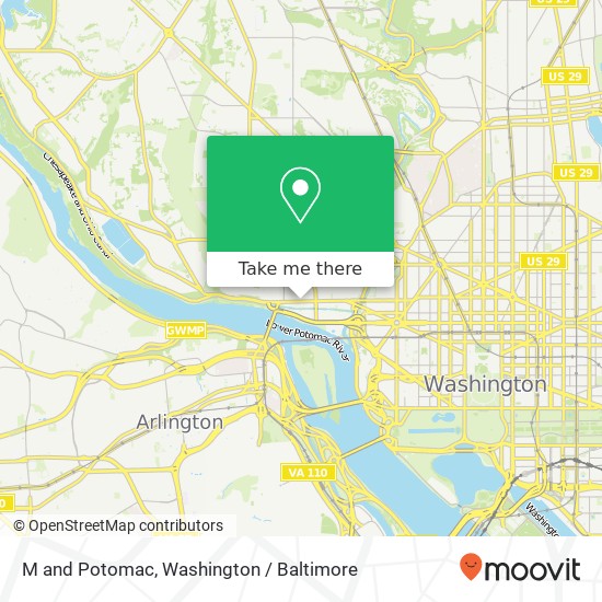 M and Potomac, Washington, DC 20007 map