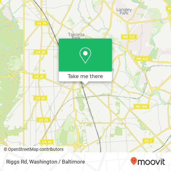 Mapa de Riggs Rd, Washington, DC 20011