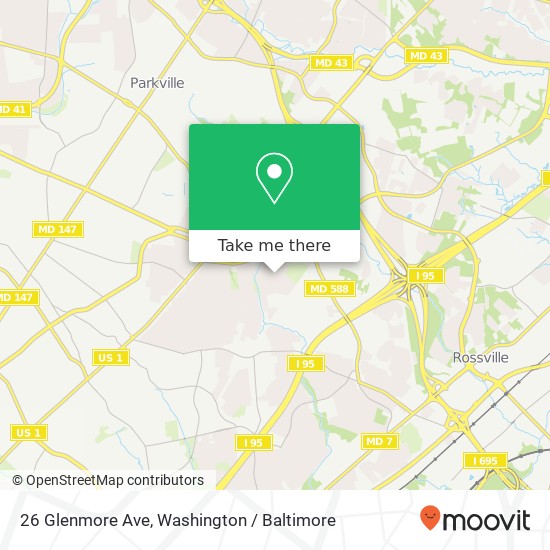 Mapa de 26 Glenmore Ave, Baltimore, MD 21206