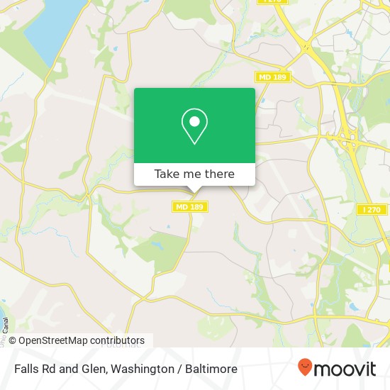 Falls Rd and Glen, Potomac, MD 20854 map