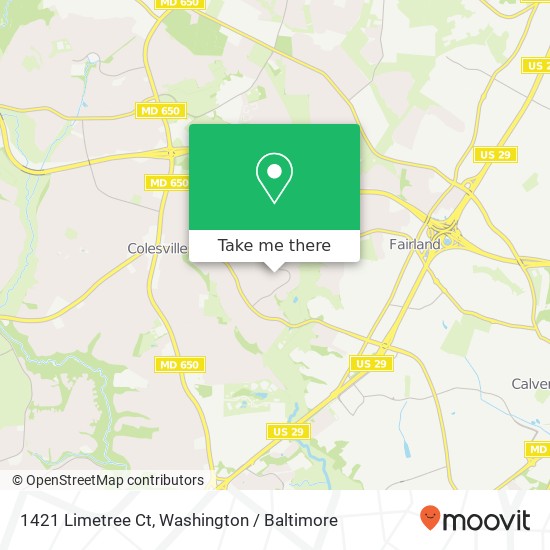 1421 Limetree Ct, Silver Spring, MD 20904 map