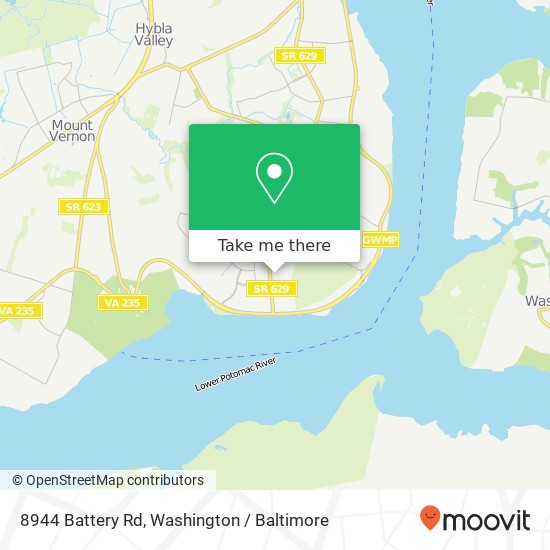 8944 Battery Rd, Alexandria, VA 22308 map