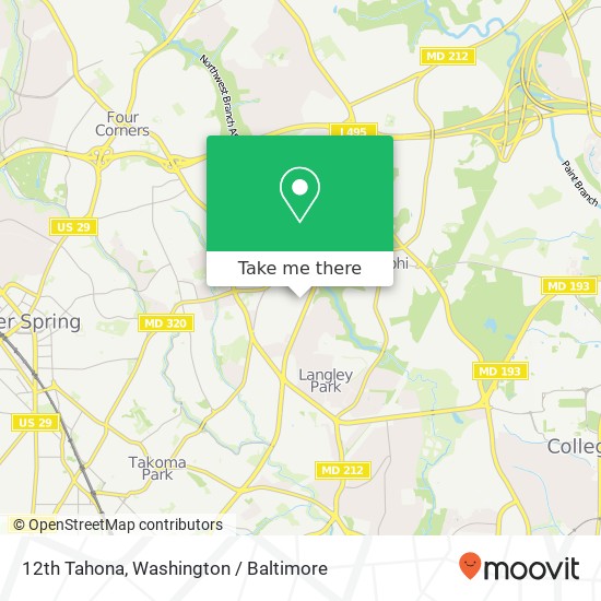 Mapa de 12th Tahona, Silver Spring, MD 20903