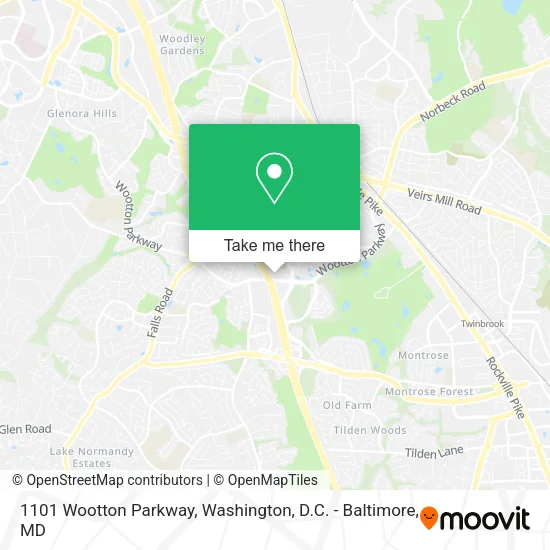 1101 Wootton Parkway map