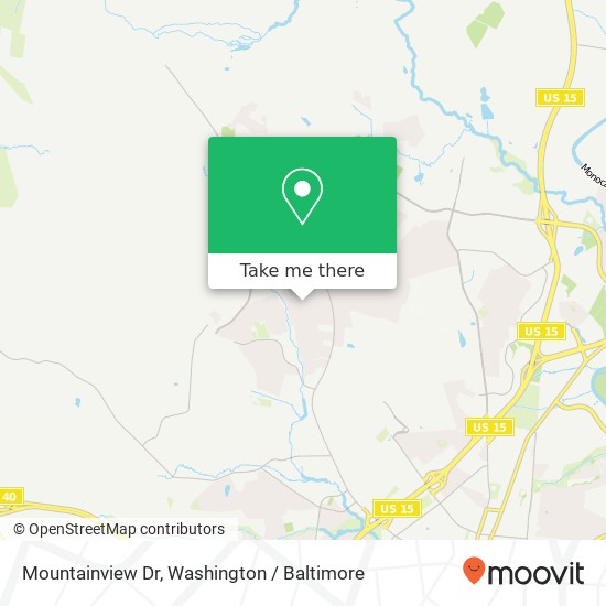 Mapa de Mountainview Dr, Frederick, MD 21702