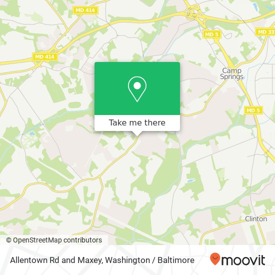 Mapa de Allentown Rd and Maxey, Fort Washington, MD 20744