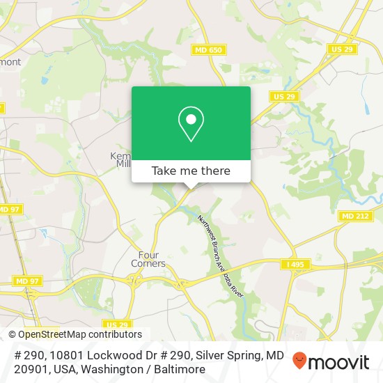 # 290, 10801 Lockwood Dr # 290, Silver Spring, MD 20901, USA map